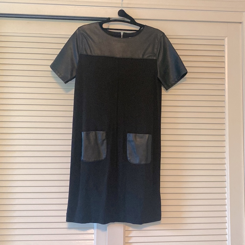 Loft Dress with Leather Details